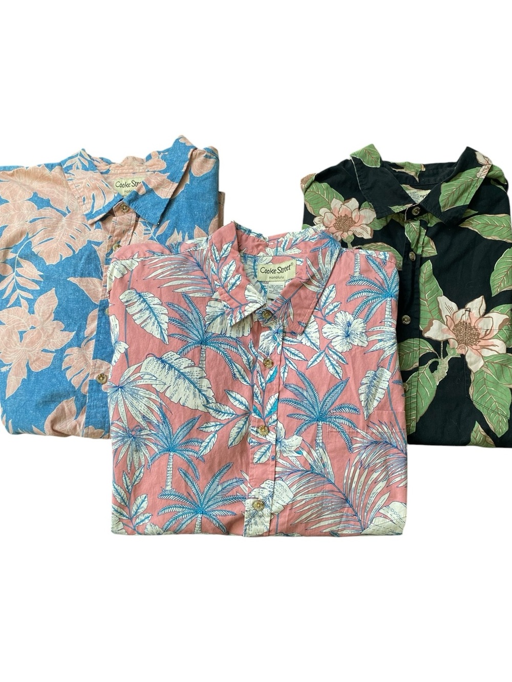 VINTAGE COOKIE STREET BUNDLE OF 3 HAWAIIAN SHIRTS MENS SZ 2XL